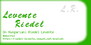 levente riedel business card